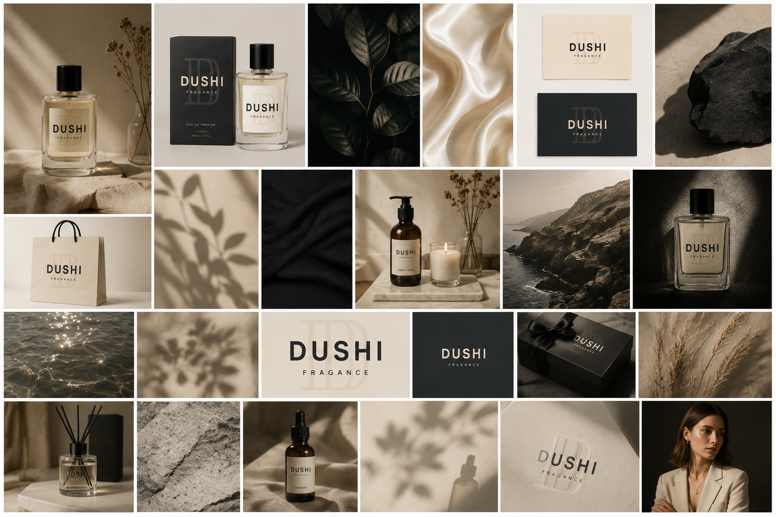 Moodboard de inspiración DUSHI Fragance